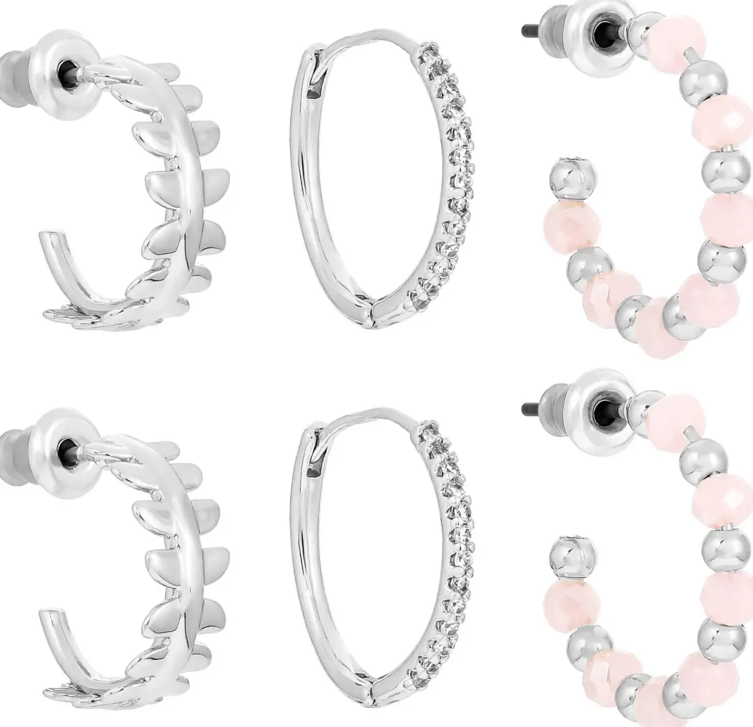Bijou Brigitte Creolen|Boho-Schmuck>Creolen-Set - Cool Trio silber
