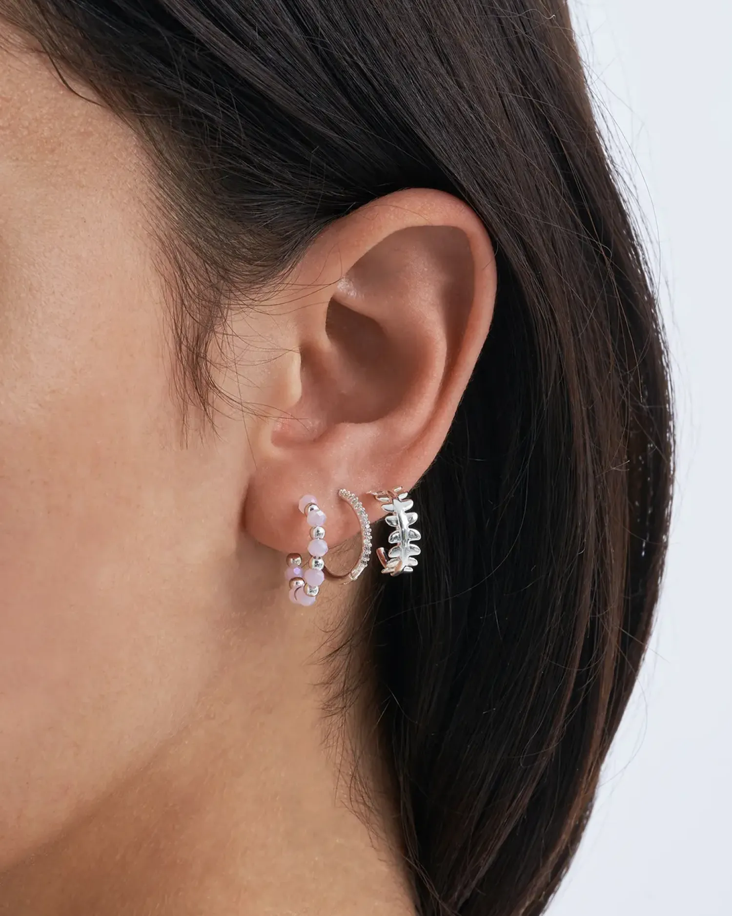 Bijou Brigitte Creolen|Boho-Schmuck>Creolen-Set - Cool Trio silber