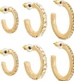 Bijou Brigitte Creolen|Ohrringe Gold>Creolen-Set - Essential Shine gold