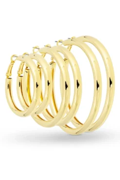 Bijou Brigitte Creolen|Ohrringe Gold>Creolen-Set - en Essentials gold