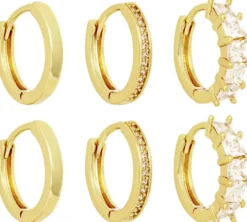 Bijou Brigitte Creolen|Ohrringe Gold>Creolen-Set - en Mix gold