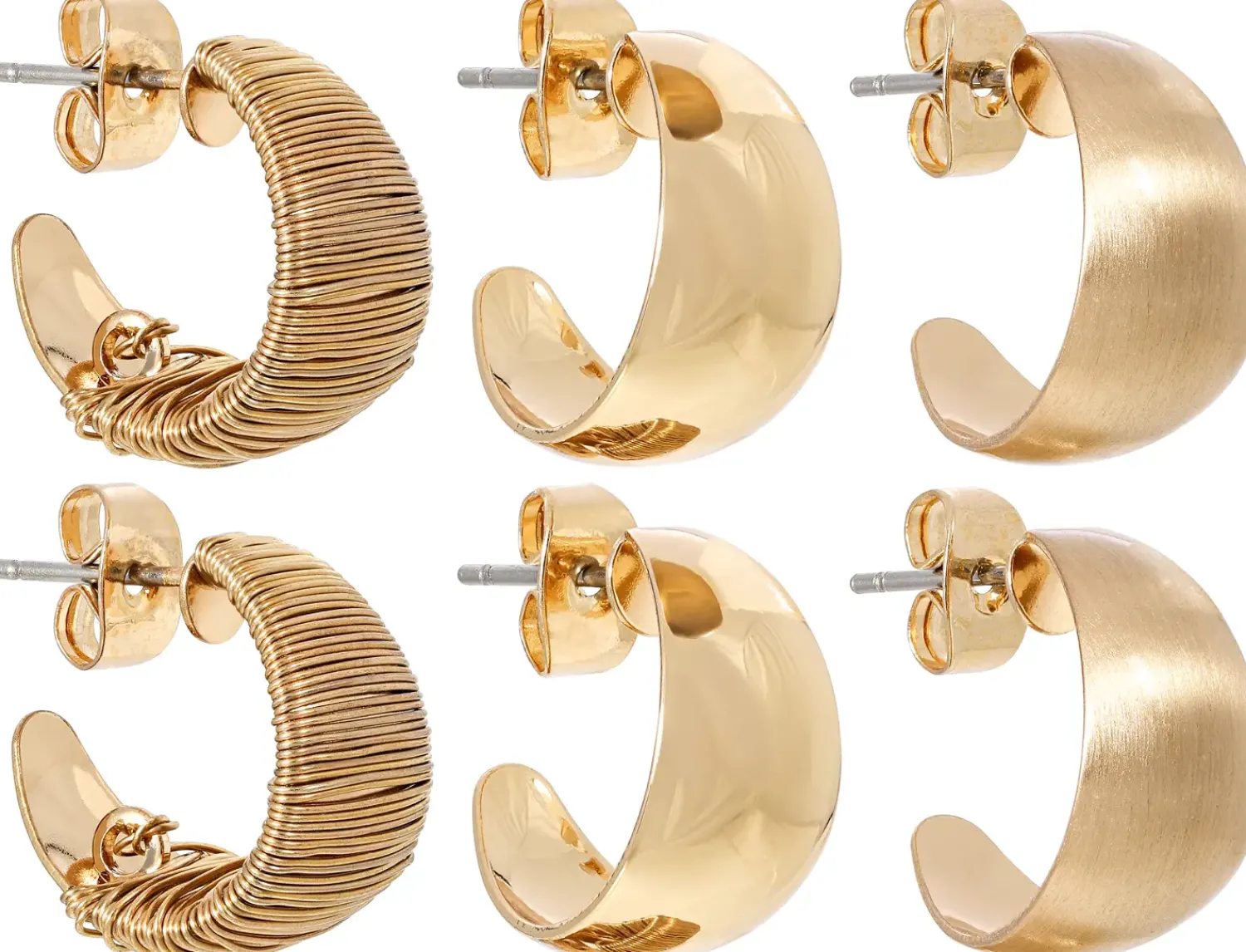 Bijou Brigitte Creolen|Ohrringe Gold>Creolen-Set - en Shines gold