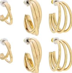 Bijou Brigitte Creolen|Ohrringe Gold>Creolen-Set - en Twist gold