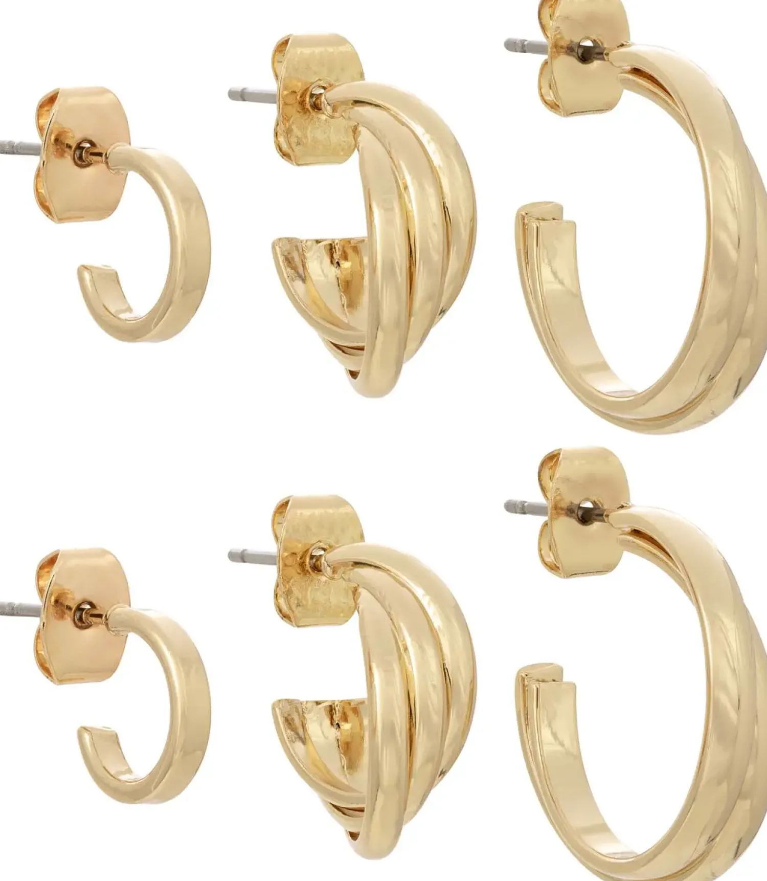 Bijou Brigitte Creolen|Ohrringe Gold>Creolen-Set – Incredible Trio gold