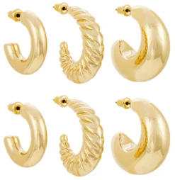 Bijou Brigitte Creolen|Ohrringe Gold>Creolen-Set - Light gold