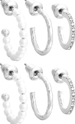 Bijou Brigitte Creolen>Creolen-Set - Lucid Pearls silber