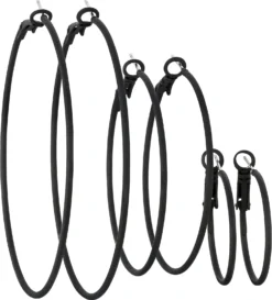 Bijou Brigitte Creolen>Creolen-Set - Matted Black schwarz