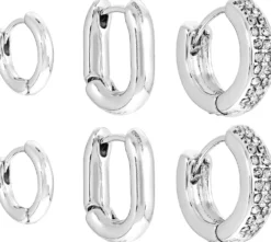 Bijou Brigitte Creolen|Basics>Creolen-Set - Perfect Silver silber