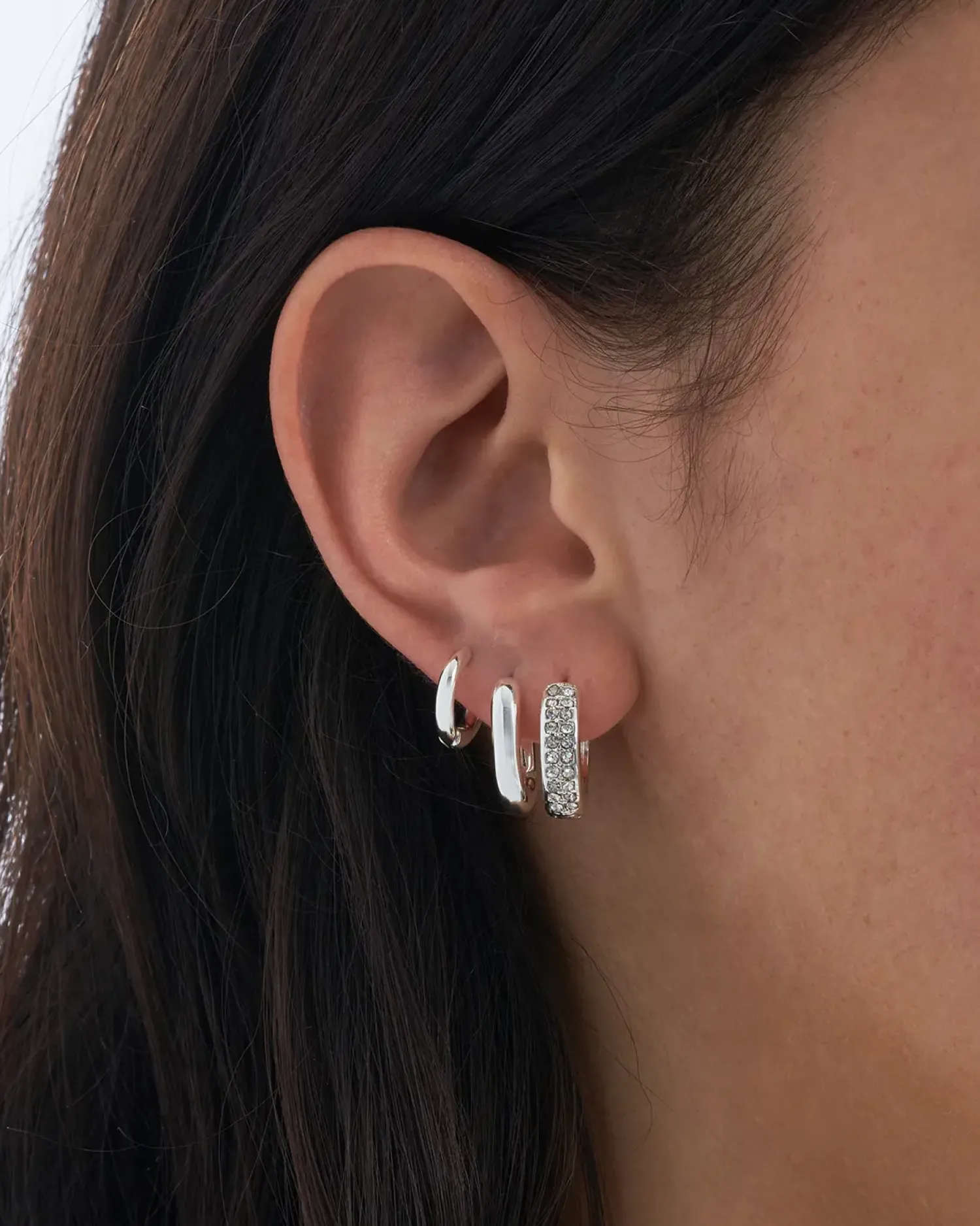 Bijou Brigitte Creolen|Basics>Creolen-Set - Perfect Silver silber