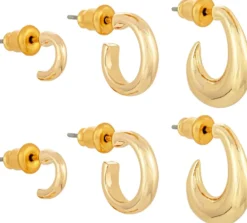 Bijou Brigitte Creolen|Ohrringe Gold>Creolen-Set - Perfect Trio gold