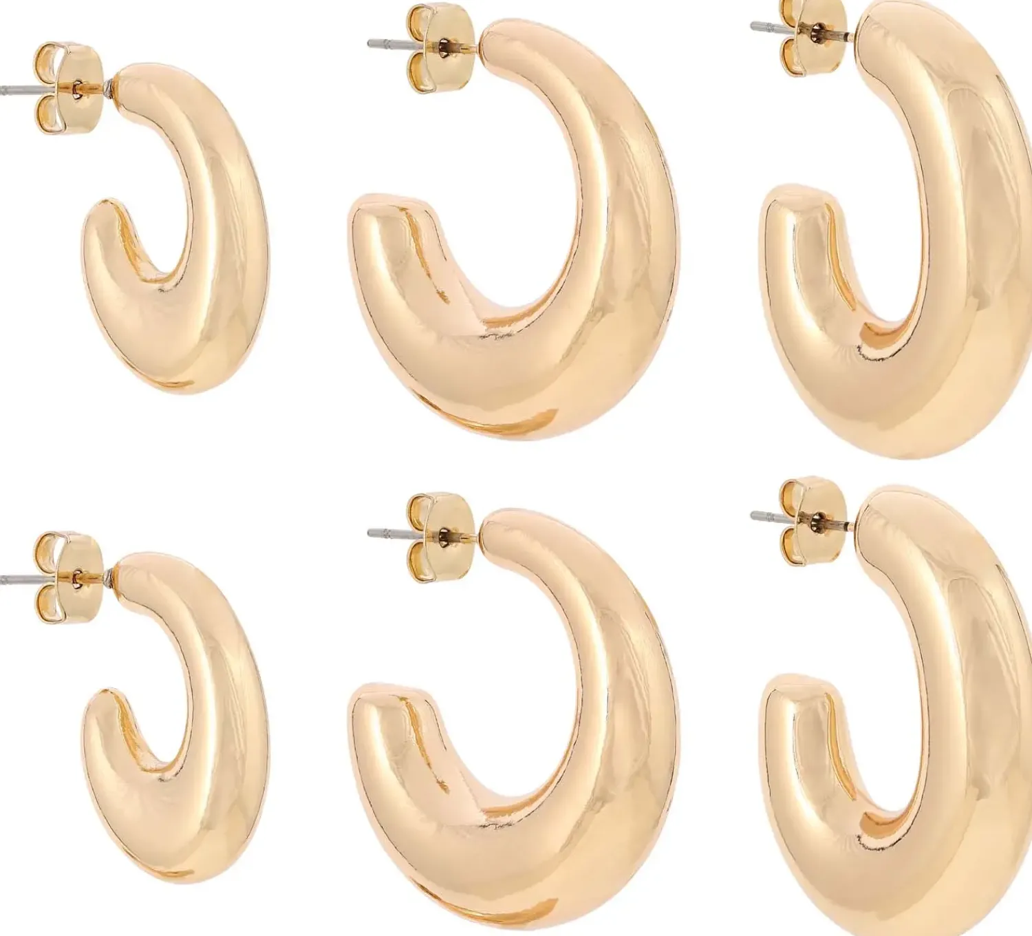 Bijou Brigitte Creolen|Ohrringe Gold>Creolen-Set - Radiant gold