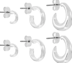 Bijou Brigitte Creolen|Basics>Creolen-Set - Radiant Trio silber