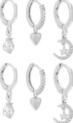 Bijou Brigitte Creolen|Für Bestimmte Personen>Creolen-Set - Silver Allstars silber