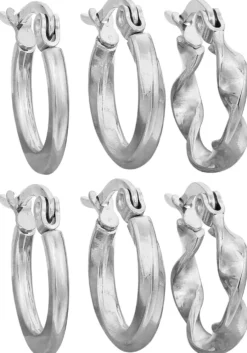 Bijou Brigitte Creolen|Herrenohrringe>Creolen-Set - Silver Chic silber