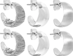 Bijou Brigitte Creolen|Basics>Creolen-Set - Silver Shines silber
