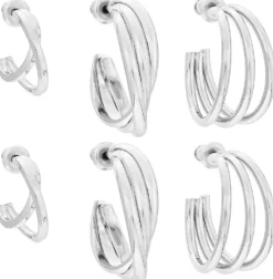 Bijou Brigitte Creolen>Creolen-Set - Silver Twist silber