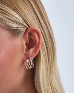 Bijou Brigitte Creolen>Creolen-Set - Silver Twist silber