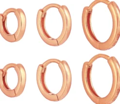 Bijou Brigitte Creolen|Ohrringe 925Er Silber>Creolen-Set - Slim Rosegold roségold