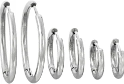 Bijou Brigitte Creolen|Edelstahlohrringe>Creolen-Set - Strong Shine silber