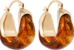Bijou Brigitte Creolen|Ohrringe Gold>Creolen - Shiny Brown braun, gold