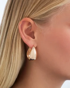Bijou Brigitte Creolen|Chunky Hoops>Creolen - Shiny Dome gold