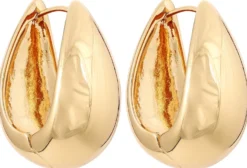 Bijou Brigitte Creolen|Chunky Hoops>Creolen - Shiny Dome gold