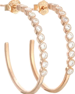 Bijou Brigitte Creolen|Ohrringe 925Er Silber>Creolen - Shiny Glamour roségold