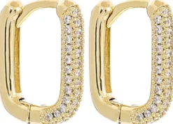 Bijou Brigitte Creolen|Ohrringe Gold>Creolen - Shiny Rectangle gold