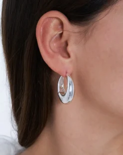 Bijou Brigitte Creolen|Chunky Hoops>Creolen - Silver Dome silber