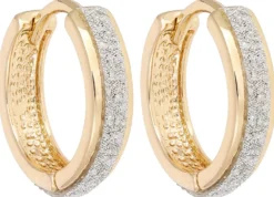 Bijou Brigitte Creolen|Ohrringe Gold>Creolen - Silver Glitter gold