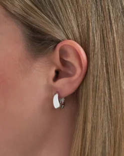 Bijou Brigitte Creolen|Chunky Hoops>Creolen - Silver Luxe silber