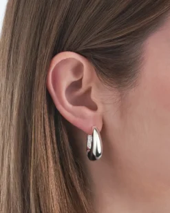 Bijou Brigitte Creolen|Chunky Hoops>Creolen - Silver Ovals silber