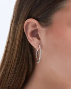 Bijou Brigitte Creolen>Creolen - Silver Sourrounding silber