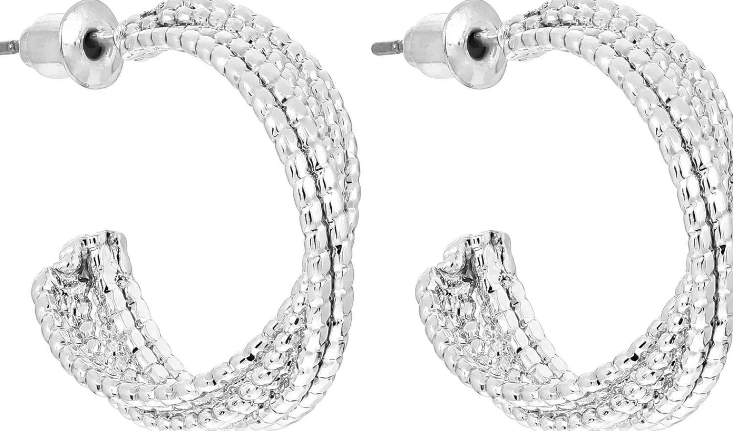 Bijou Brigitte Creolen|Basics>Creolen - Silvery Twist silber