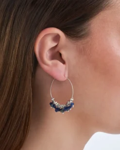 Bijou Brigitte Creolen>Creolen - Simple Lapis blau, silber
