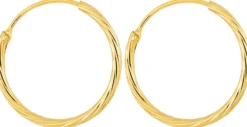 Bijou Brigitte Ohrringe Gold|Creolen>Creolen - Simple Lines gold