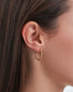 Bijou Brigitte Ohrringe Gold|Creolen>Creolen - Simple Lines gold