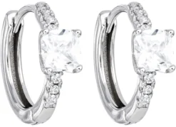 Bijou Brigitte Silver Crystals|Creolen>Creolen - Simple Sparkle silber