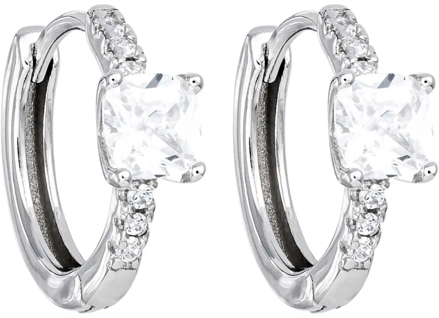 Bijou Brigitte Silver Crystals|Creolen>Creolen - Simple Sparkle silber