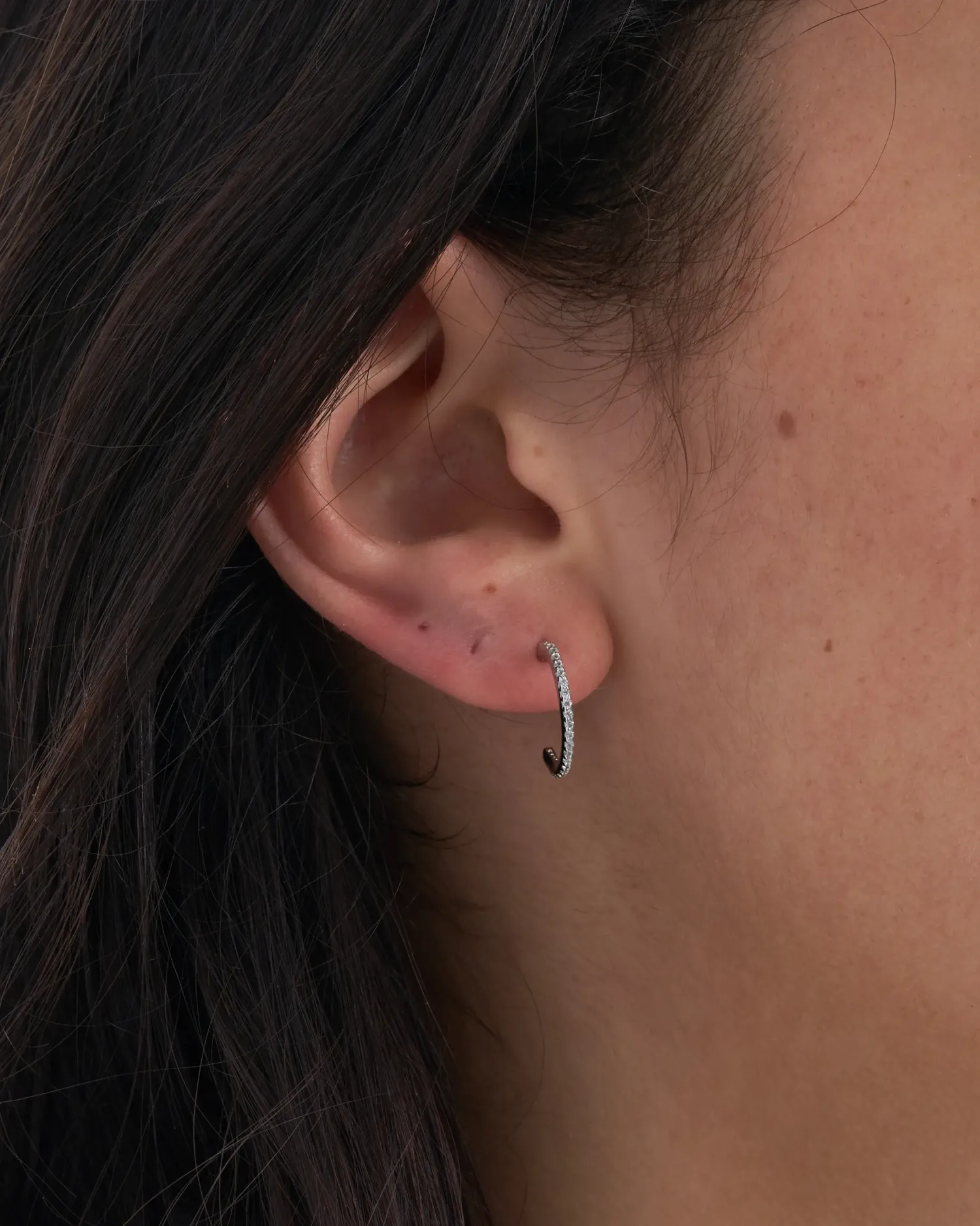 Bijou Brigitte Silver Crystals|Creolen>Creolen - Slim Silver silber