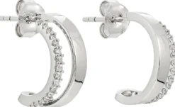 Bijou Brigitte Silver Crystals|Creolen>Creolen - Small Sparkle silber
