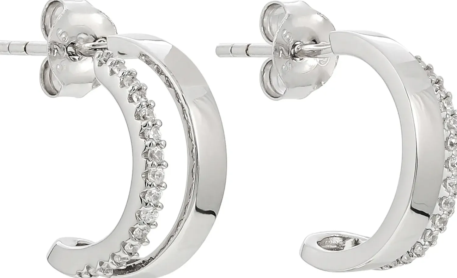 Bijou Brigitte Silver Crystals|Creolen>Creolen - Small Sparkle silber
