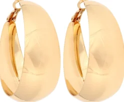 Bijou Brigitte Creolen|Chunky Hoops>Creolen - Smooth gold