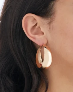 Bijou Brigitte Creolen|Chunky Hoops>Creolen - Smooth gold