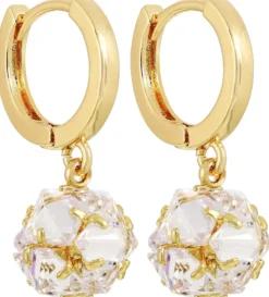 Bijou Brigitte Creolen|Ohrringe Gold>Creolen - Sparkling Ball gold