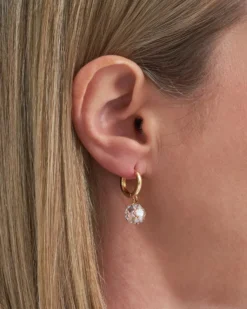 Bijou Brigitte Creolen|Ohrringe Gold>Creolen - Sparkling Ball gold