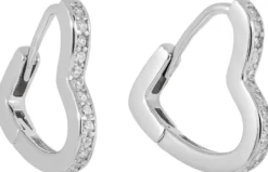 Bijou Brigitte Silver Crystals|Creolen>Creolen - Sparkling Lovebeat silber