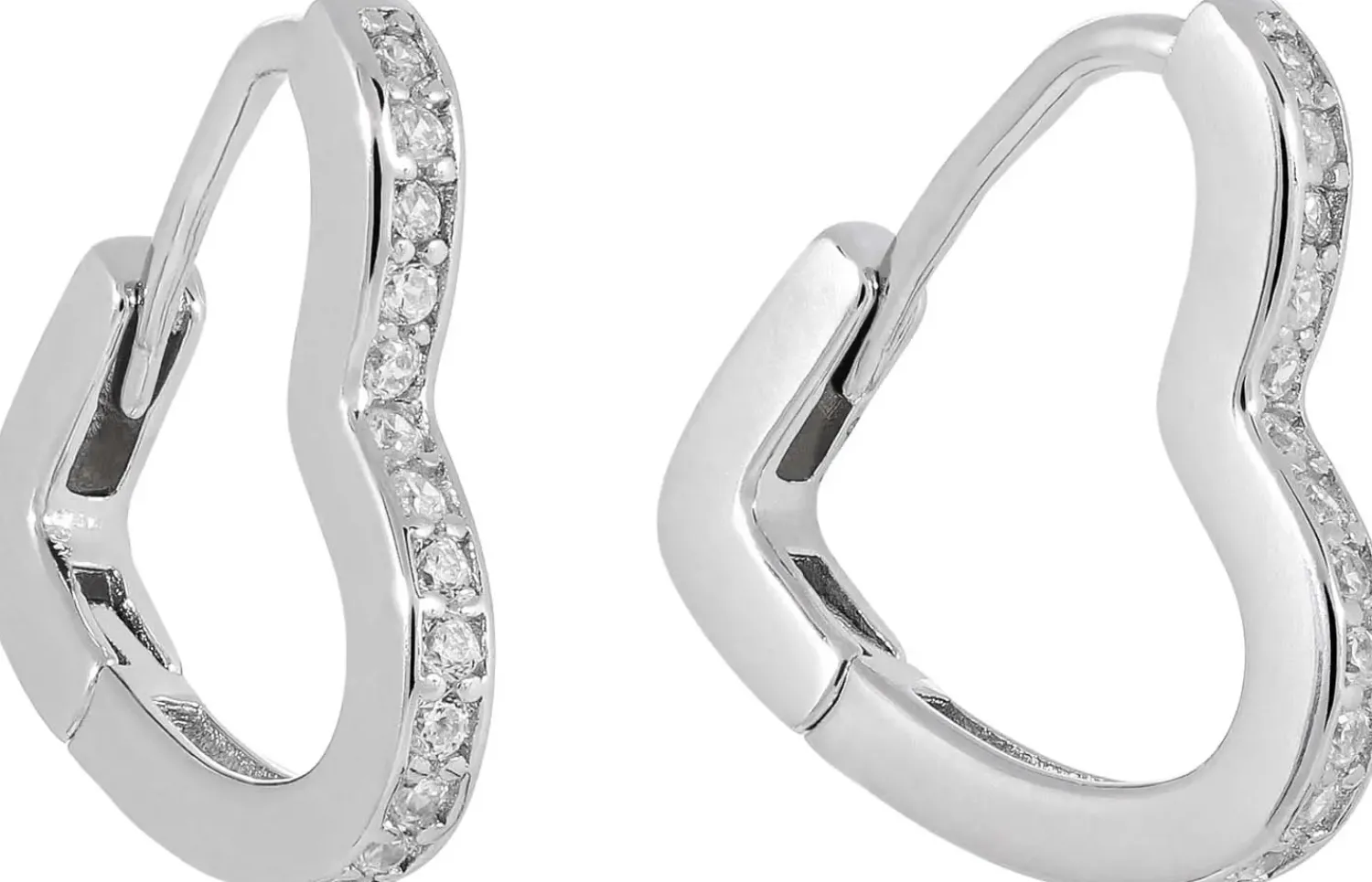 Bijou Brigitte Silver Crystals|Creolen>Creolen - Sparkling Lovebeat silber