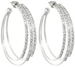 Bijou Brigitte Creolen>Creolen - Sparkling Rows silber
