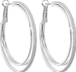 Bijou Brigitte Creolen>Creolen - Sparkling Silver silber